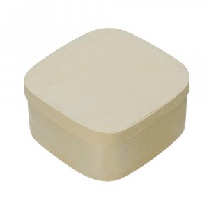 Plywoodask 10,5 x 10,5 x H 5 cm - obehandlat kvadrat Plywoodask 10,5 x 10,5 x H 5 cm - obehandlat kvadrat