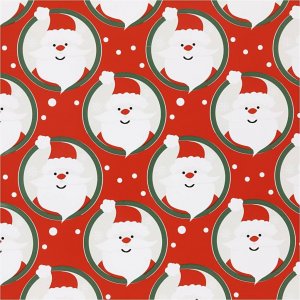 Presentpapper - röd - jultomte - 5 m Presentpapper - röd - jultomte - 5 m