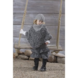 Stickmönster - Barn Poncho och mössa Stickmönster - Barn Poncho och mössa