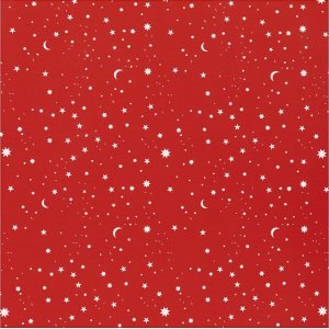 Presentpapper - mörkröd - Stjärnor och månar - 5 m Presentpapper - mörkröd - Stjärnor och månar - 5 m